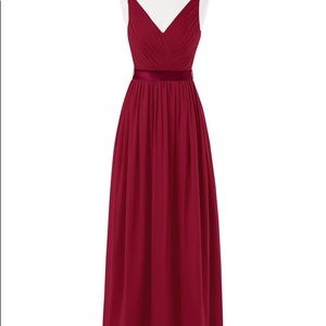 Azazie Burgundy Leanna Long dress.